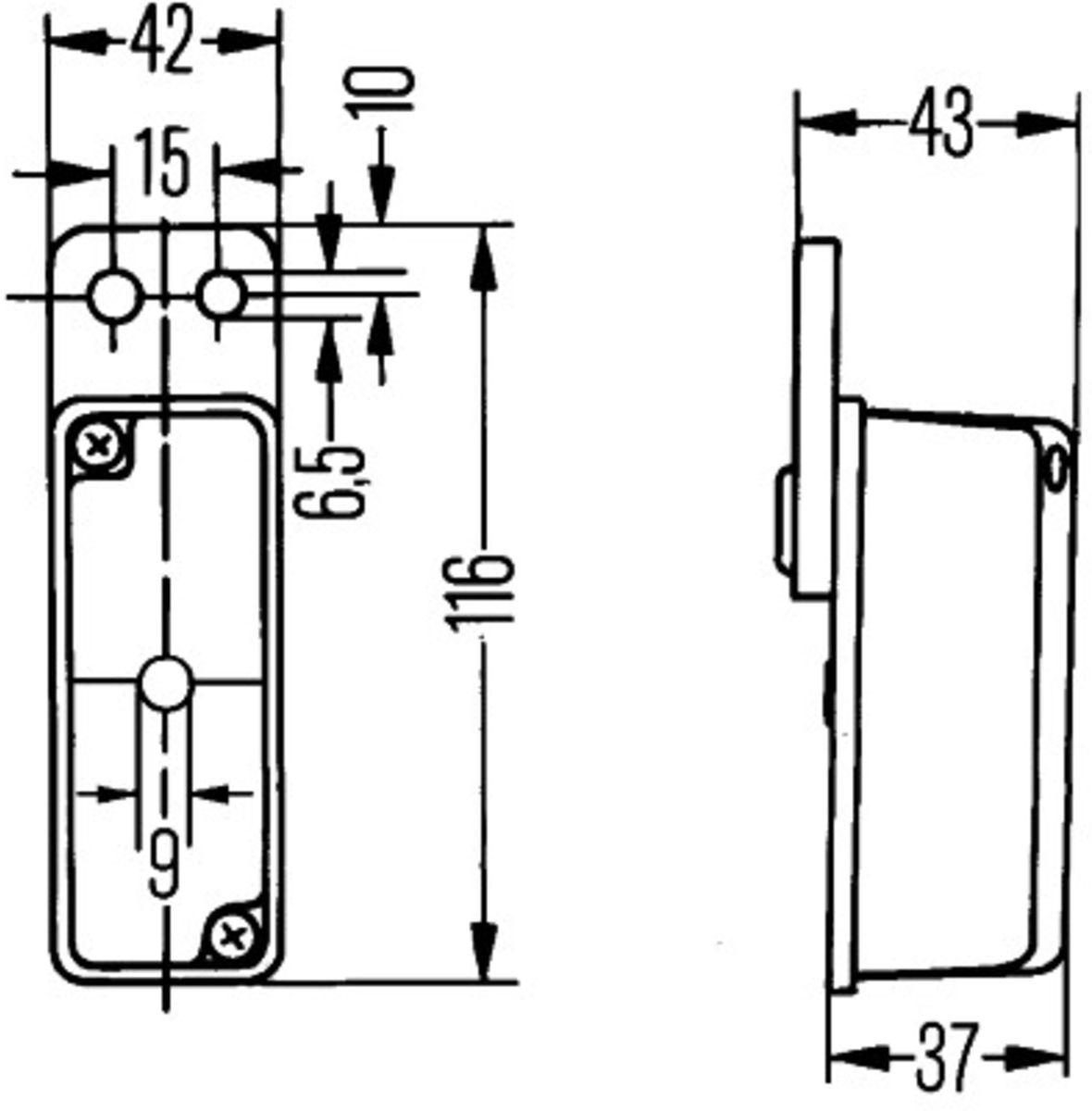 Hella Luce di ingombro 2XS 005 020-077