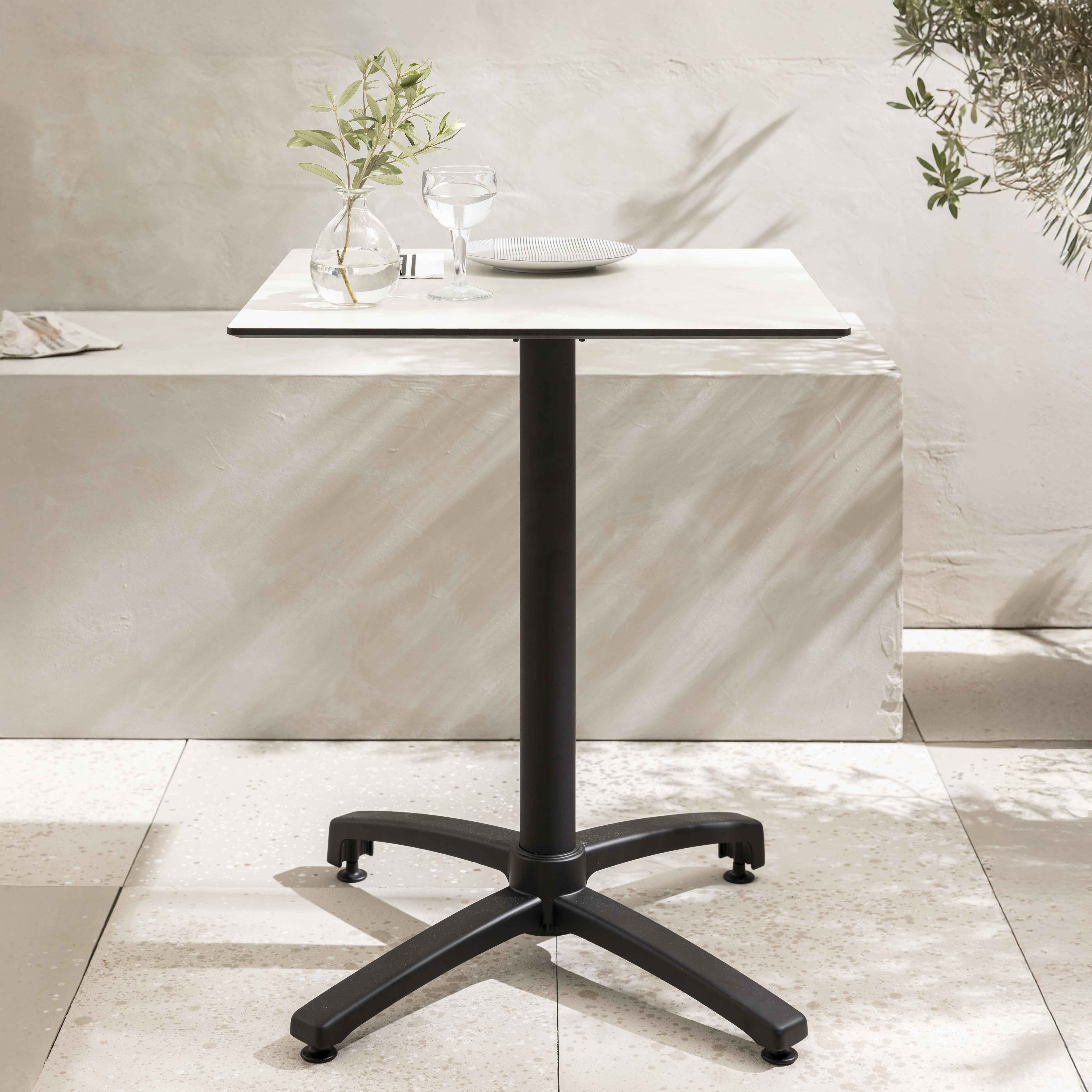 Terrassentisch 70 cm, klappbar, hellgrauer Beton - Oviala Opéra