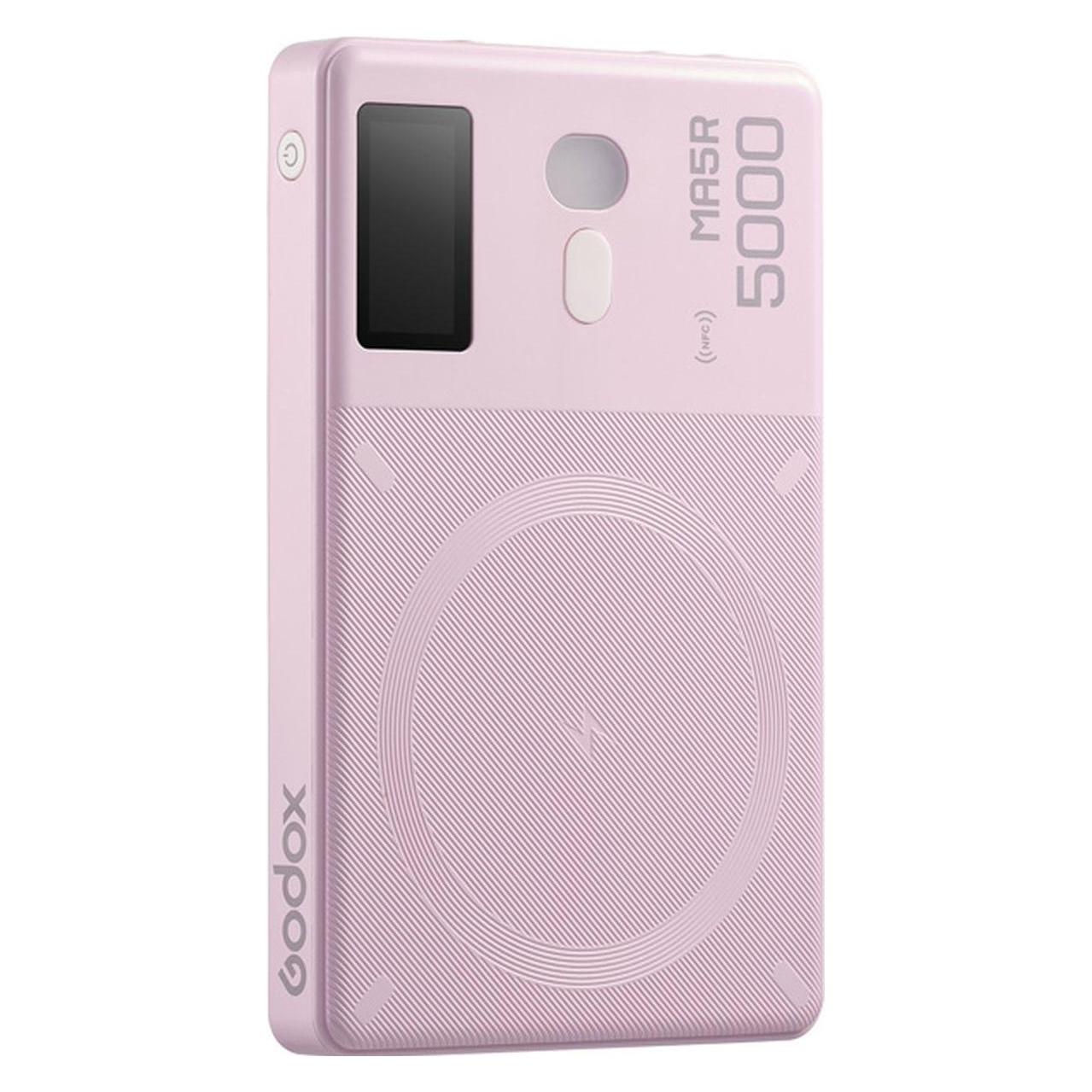 Godox MA5R Mobile Power Bank&RGB LED Light Roze (Videoleuchte) (D293471)