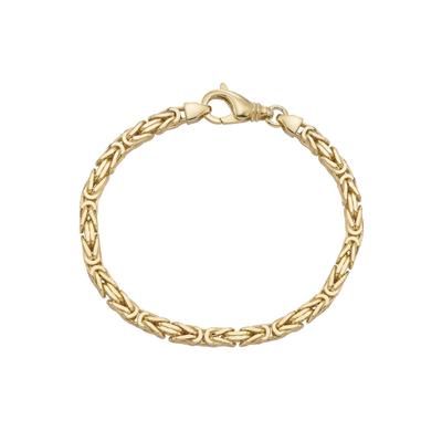 Armband FIRETTI "Schmuck Geschenk Silber 925 Armschmuck Armband Königskette" Gr. 19, gold (gelbgoldfarben), Armbänder, Herren, 19, Silber 925 (Sterlingsilber), Königsarmband Gliederarmband, Made in Germany