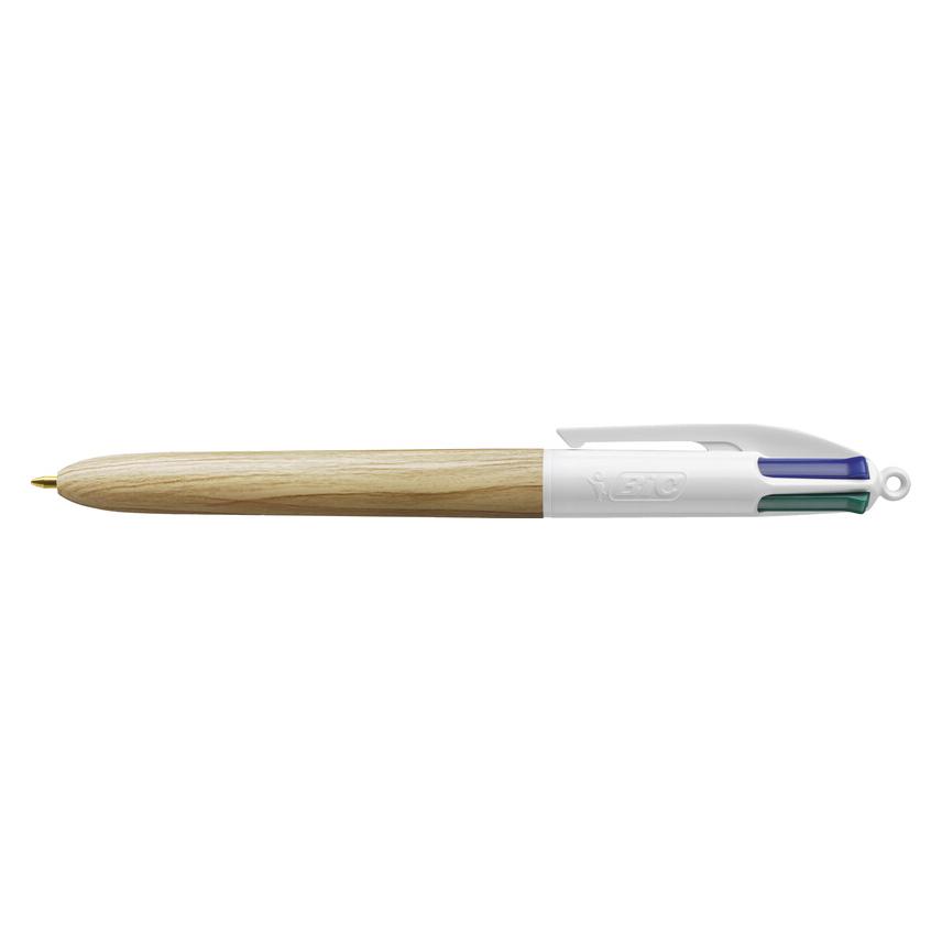 Bic Druckkugelschreiber 4 Colours Wood Style (1x) (508964)