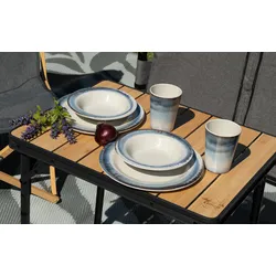 Flamefield Exklusiv Nordlight Melamin Geschirr-Set Anti-Slip 16-tlg. für 4 Personen