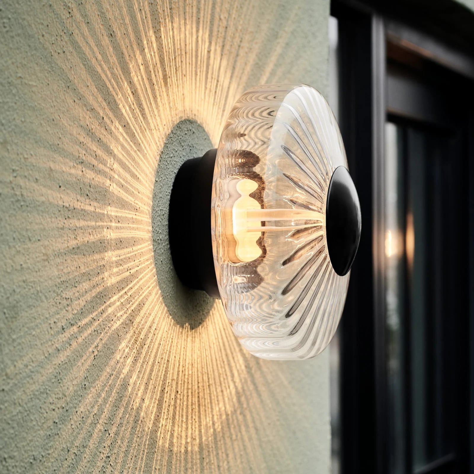 DESIGN BY US New Wave Optic LED buiten wandlamp, Aluminium, IP65, 26 cm