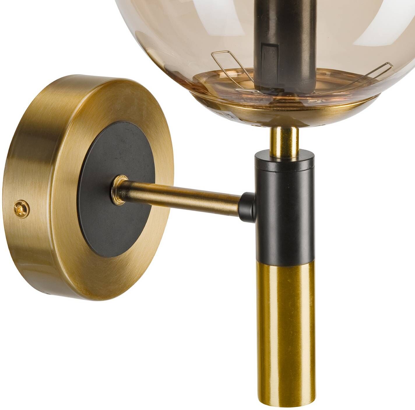 Wandlampe Natalia Lamkur, dimmbar, messing / gold, für Wohn- / Esszimmer, Glas, Modern, Wandleuchte, Wandlampe Innen