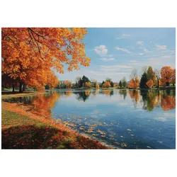 FOTOTAPETE Landschaft See Blau 200x140 cm