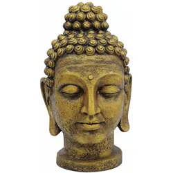 Europalms, Deko Figuren + Skulpturen, Buddhakopf, antik-gold, 75cm
