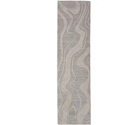TEPPICH Waschbar LEAM, abstrakt, Grau, 78 x 230 cm