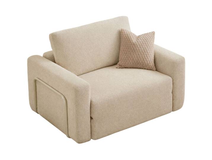 Bettsofa Wello Creme Boucléstoff B 115 T 90 cm - Bettsofa