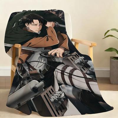 Uplift Picks Levi Ackerman Anime Throw Blanket Soft Chibi Plush Blanket 02 150x220cm