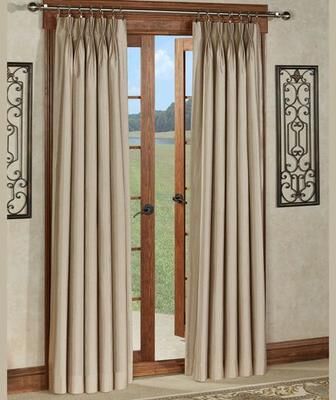 Touch of Class Chamberlain Pinch Pleat Curtain Pair, 60 x 120, Fawn