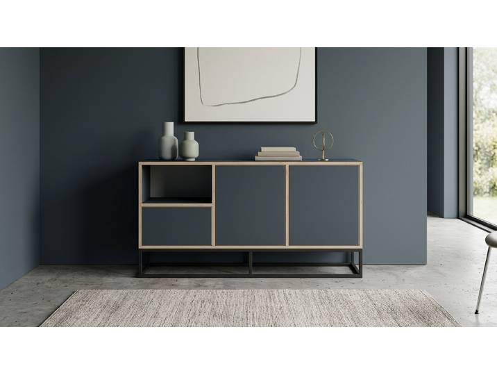 Schwarzes Sideboard Premium Dekore Schwarz Multiplex Kante