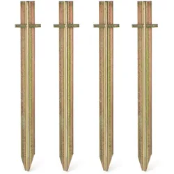 Moritz Stahl 4 T-Profil Heringe 50 cm Erdnägel stabil Zeltheringe Sturmsicher Camping Zeltnägel Erdanker Bodenanker Zeltpflock
