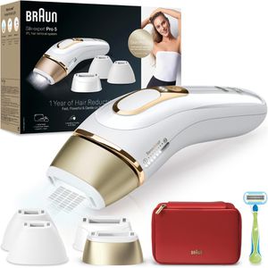 Braun IPL-Haarentfernung Silk-expert Pro 5, PL5382, mit 4 Aufsätzen, Venus Rasierer und Tasche