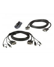 ATEN 2L-7D02UDX3 Tastatur- / Video- / Maus- KVM- Kabelkit (2L-7D02UD)