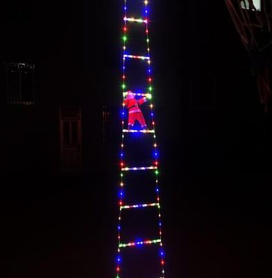 Discount Dollar Deals Santa Claus Climbing Ladder, Christmas Decoration Outdoor Gift Tree, Ornement Garden Decor multicolour