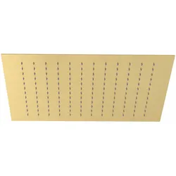 Kludi-ASANA Kopfbrause 440 x 440 mm, Brushed Gold, Sommerregen, Deckeneinbau, G1/2 Anschluss