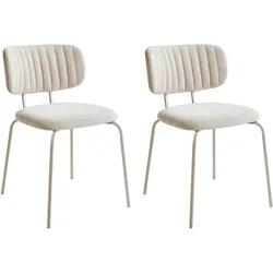 ESSZIMMERSTUHL 2er-Set Hellbeige Irins