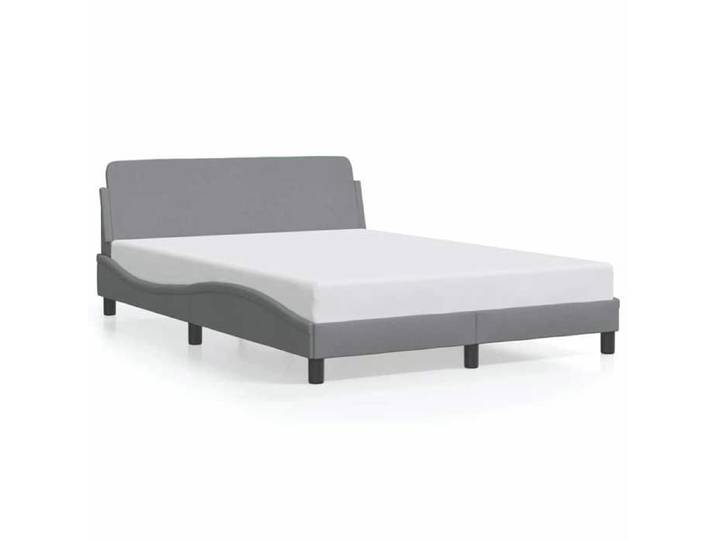 Luxe&Mode Structure de lit Dover gris clair 140x190 cm tissu 2 ans garantie LV10466