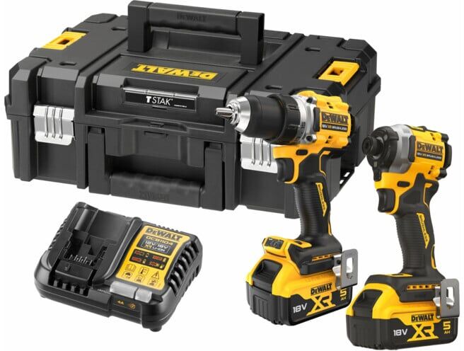 Dewalt Pack combo sans fil (2 pièces) 18V 5 Ah (DCK2051P2T-QW)
