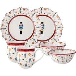 Toys Delight Nussknacker Geschirrset für 2 Personen, 6-teilig