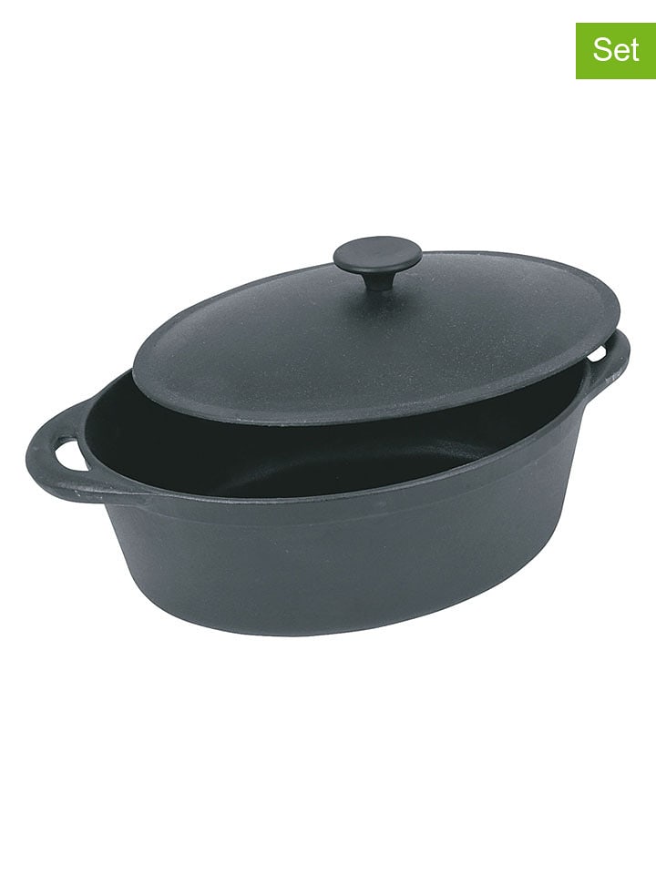 Sitram 2tlg. Set: Schmortopf ''Gourmet'' in Grau - 9 l - onesize