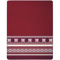 Biederlack Kuscheldecke Nordic Knit 150 x 200 cm Mischgewebe Rot