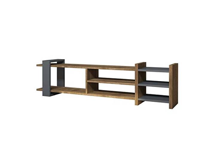 Toilinux Design TV-Möbel Zeyna – L 156 x H 40 cm – Grau Anthrazit