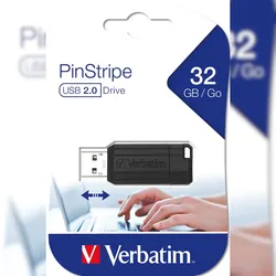Verbatim USB 2.0 Stick PinStripe 32 GB schwarz