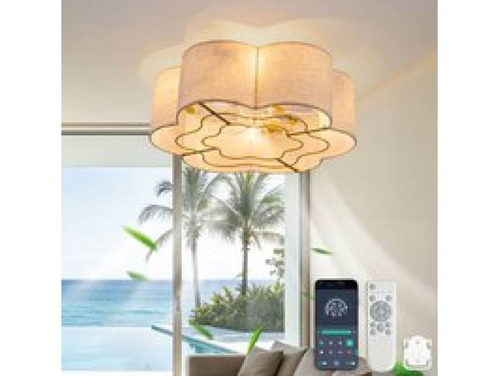 Ventilateur de plafond moderne dintérieur pales en ABS six vitesses de ventilation avec rotation avant/arrière pour la chambre