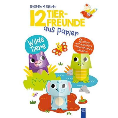 12 Tierfreunde aus Papier - Wilde Tiere, Taschenbuch von , YoYo Books, 978-94-6422-820-5