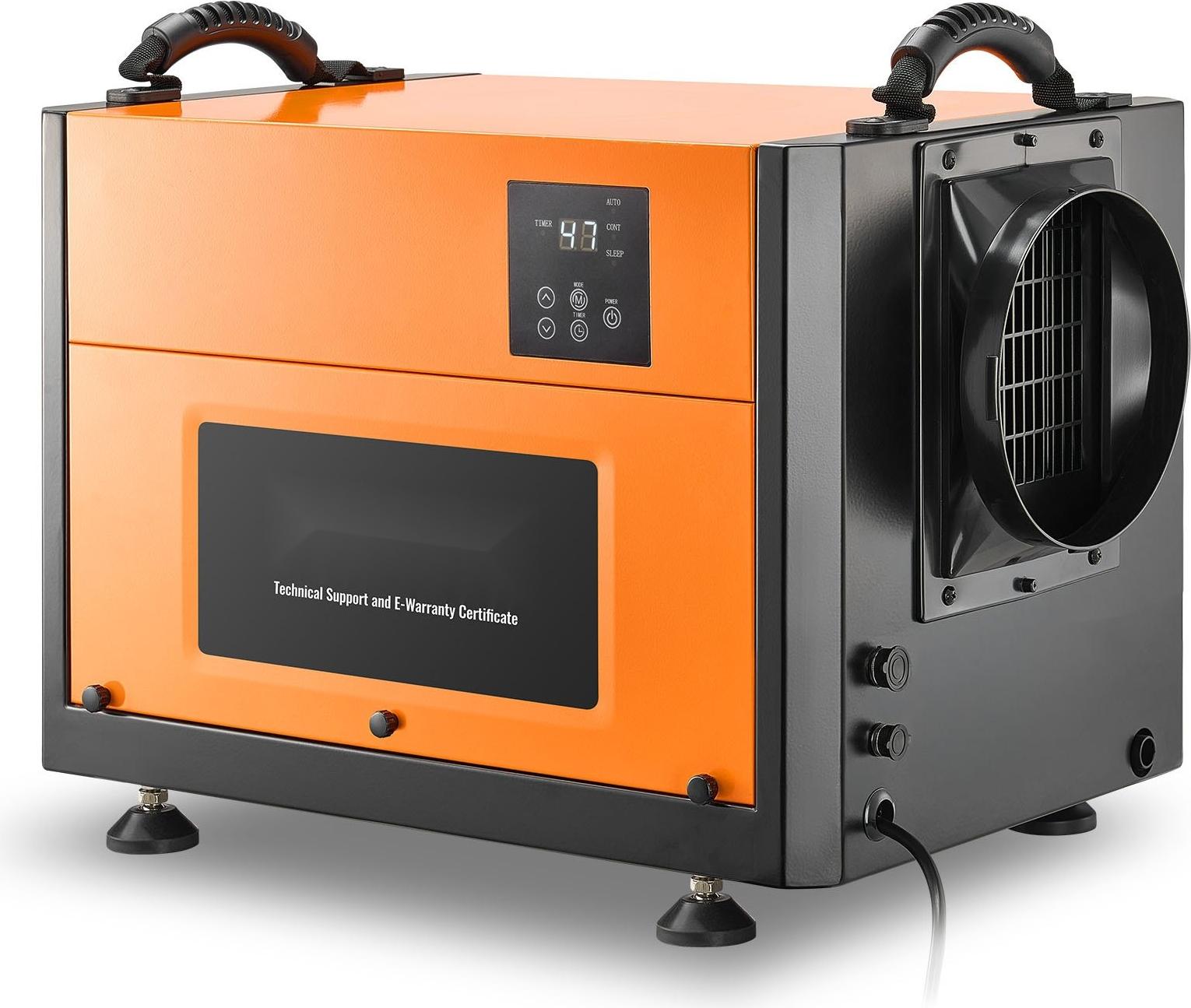 Luftentfeuchter & Bautrockner - Gewerblich 50 l/Tag - Mit Ablaufschlauch - Automatische Abtauung - Dauerentwässerung - LED-Anzeige - Tragbar Für Keller & Lager