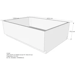 Badewannenträger passend für Galatea ST 190/135 Duo 190 × 135 × 45 cm