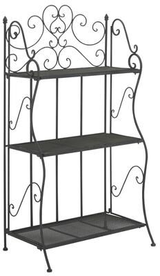 "SAFAVIEH Torus 22-Inch Outdoor 3-Tier Iron Tier Shelf, Traditional - 22"" W x 14"" D x 43"" H"