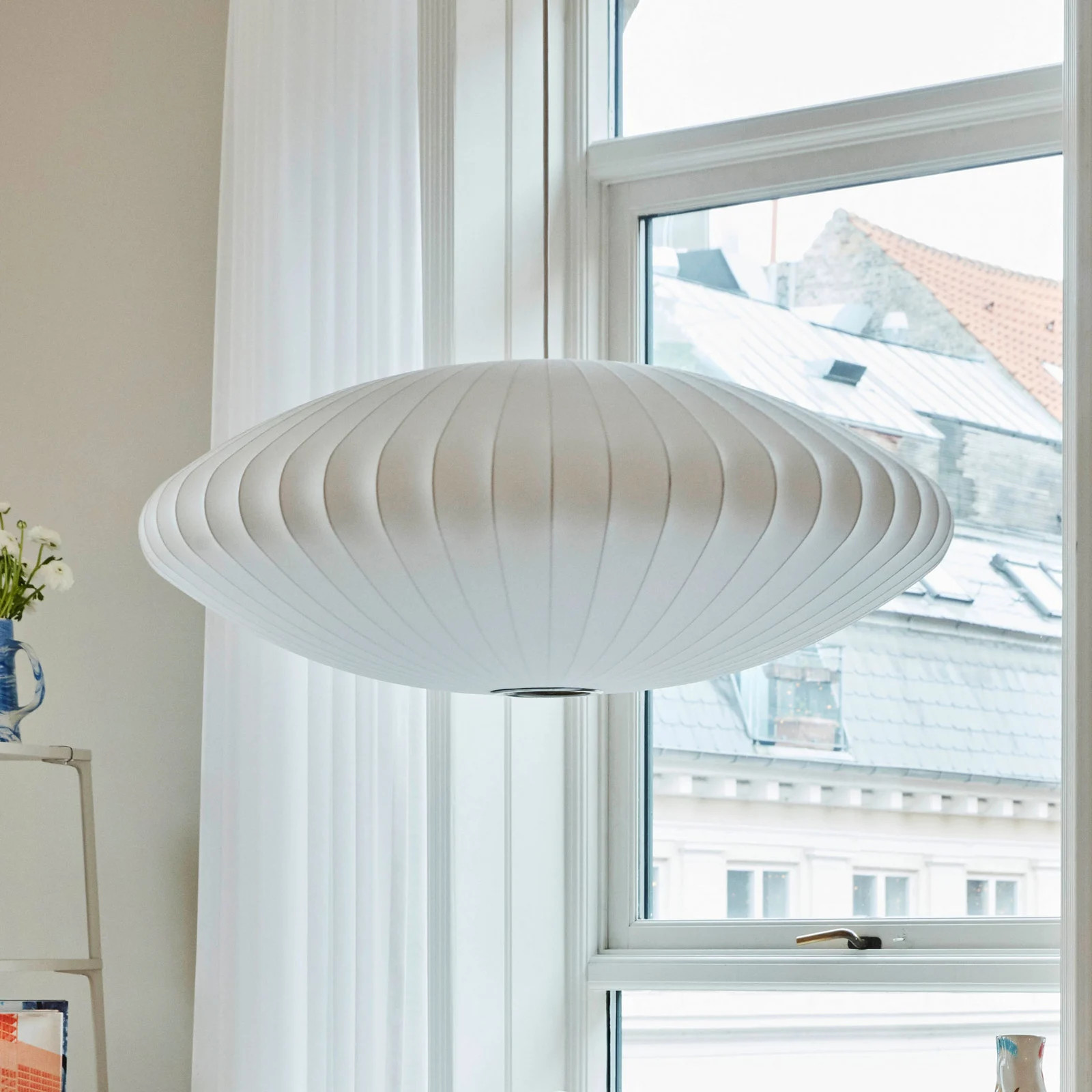 HAY Nelson Saucer Bubble L hanglamp, wit, Ø 89 cm