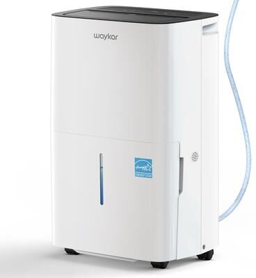 Waykar 150 Pint Energy Star Dehumidifier with Pump, up to 7500 Sq.Ft for Home Basement