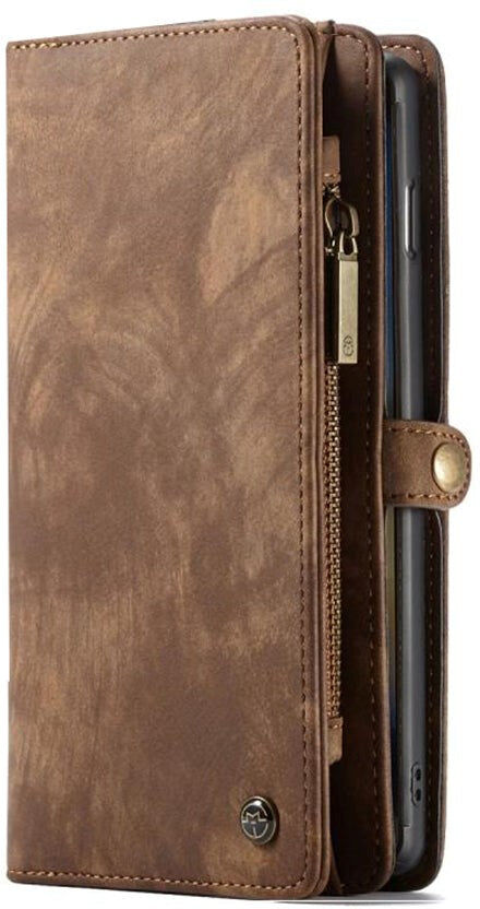 Samsung Galaxy S10+ Plus CASEME Læder Flip Cover m. Pung - Brun