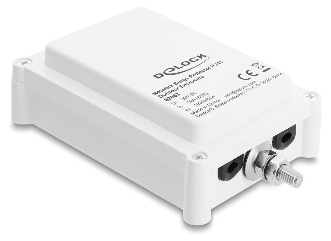 Delock Netwerkoverspanningsbeveiliging RJ45 voor buitengebruik, IP65, PoE, Cat.6
