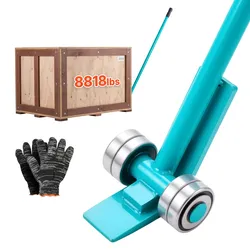 VEVOR Lastenheber 4000 kg Tragkraft, Möbelheber 1524 mm Gesamtlänge, mit Handschuhen,Transporthilfe mit Stahlfelgen für schwere Möbel, Gegenstände & Betonblöcke, ideal für Umzug & Schwerlasttransport