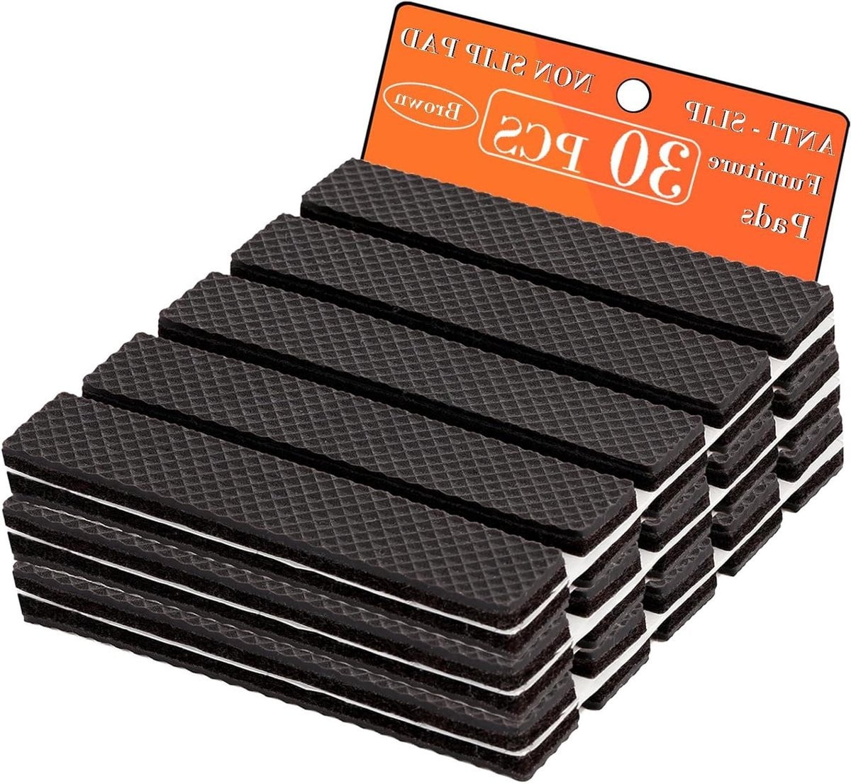 30 stuks Antislip Meubelpads Bruin - Zelfklevende Rubber Vilt Vloerbeschermers voor Meubelstabilisatie