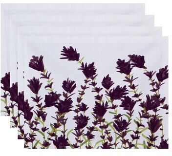 E by Design Lavender Floral Print 18x14-inch Placemat