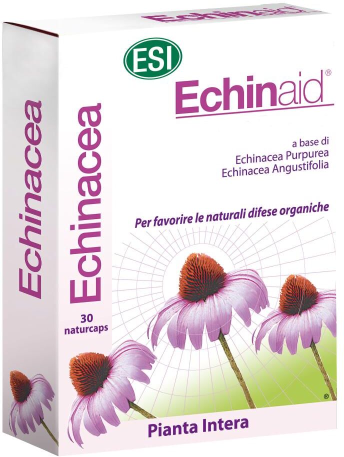 ESI Srl ESI Echinaid 30 Naturcaps, Integratore Echinacea per Difese Immunitarie, Adatto Vegani, Senza Glutine