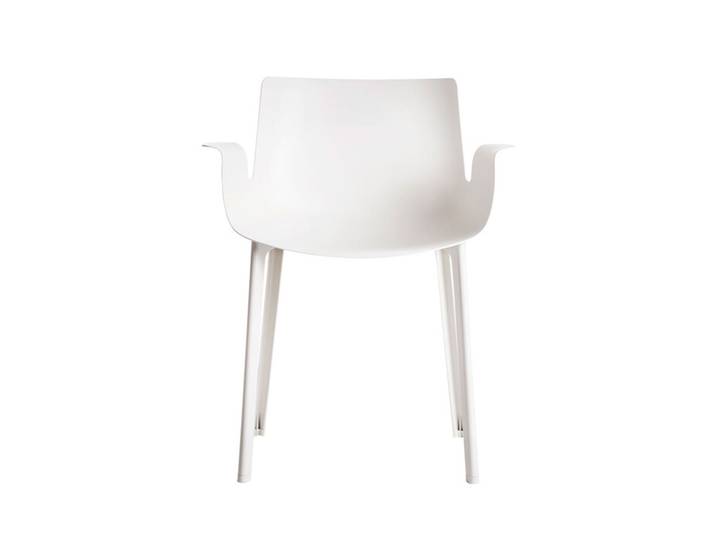 Kartell Stuhl Piuma weiß, Designer Piero Lissoni, 62x77x54 cm