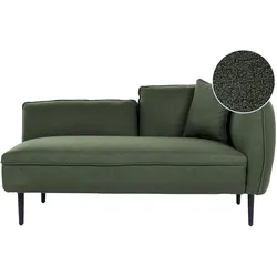 CHAISELONGUE Bouclé dunkelgrün rechtsseitig Chevannes