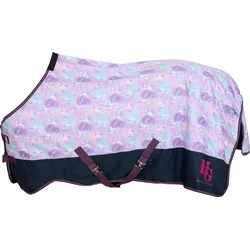 HorseGuard HG Josh Unicorn 600D Outdoordecke 0g Lavender mit Einhorn Muster, Größe (cm): 105