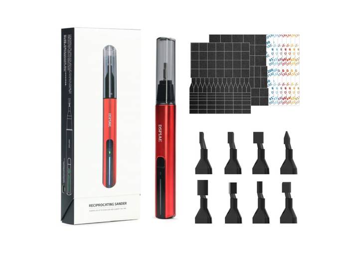 DSPIAE ES-A ponceuse alternative bricolage électrique USB Charge stylo de meulage modèle en plastique têtes de ponçage papier de verre outils d'artisanat militaire