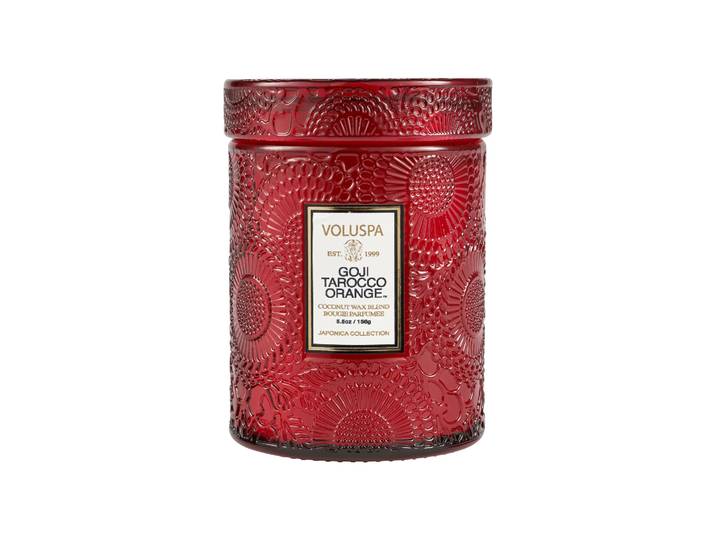 Voluspa Bougie parfumée Japonica pot en verre 50 heures Goji Tarocco Orange
