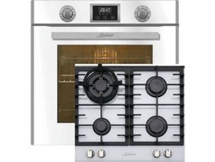Kaiser Set four EH 6326 W+KCG 6380 W Four électrique Autonome 79L Autonettoyant+ Plaque de cuisson gaz
