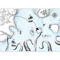 Artgeist, Tapete, Fototapete - Treasure Map (400 x 280 cm)