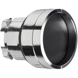 Schneider Electric ZB4BA26 Drucktaster, Frontelement, Harmony XB4, Metall, 22mm, schwarz, zurückgesetzt, unbeschriftet, tastend