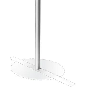 Ultradex Standrohr, für Ultradex Stellwände/Sichtschutz auf Schreibtischkombinationen, Ø 40 x L 600 mm, Aluminium, silber